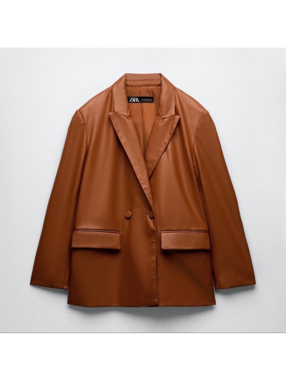 Zara Faux leather Oversized blazer - Picture 9 of 12